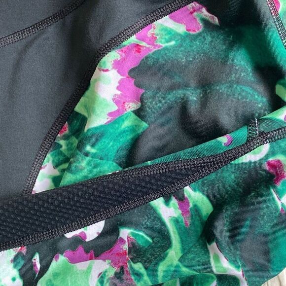 Adidas Climalite Compression Workout Leggings Cropped 21” Inseam Black Multi M - Picture 6 of 9